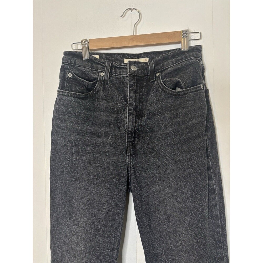 Levi’s Black 70s High Flare BIG E Zip Fly Premium Cotton Women’s Size 27 X 30 - Picture 5 of 11